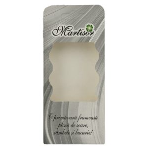 Ambalaje de Carton pentru Martisoare, Flippy, Set 200 Bucati, Cutii Brosa, Model Abstract, Gri deschis