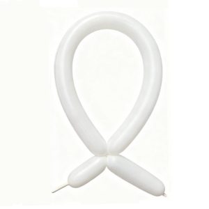 Baloane de Modelaj, Flippy, Set 50 bucati, Model Standard, din Latex, 30 x 1.5 cm, 1.8 g per unitate, pana la 150 cm, Alb