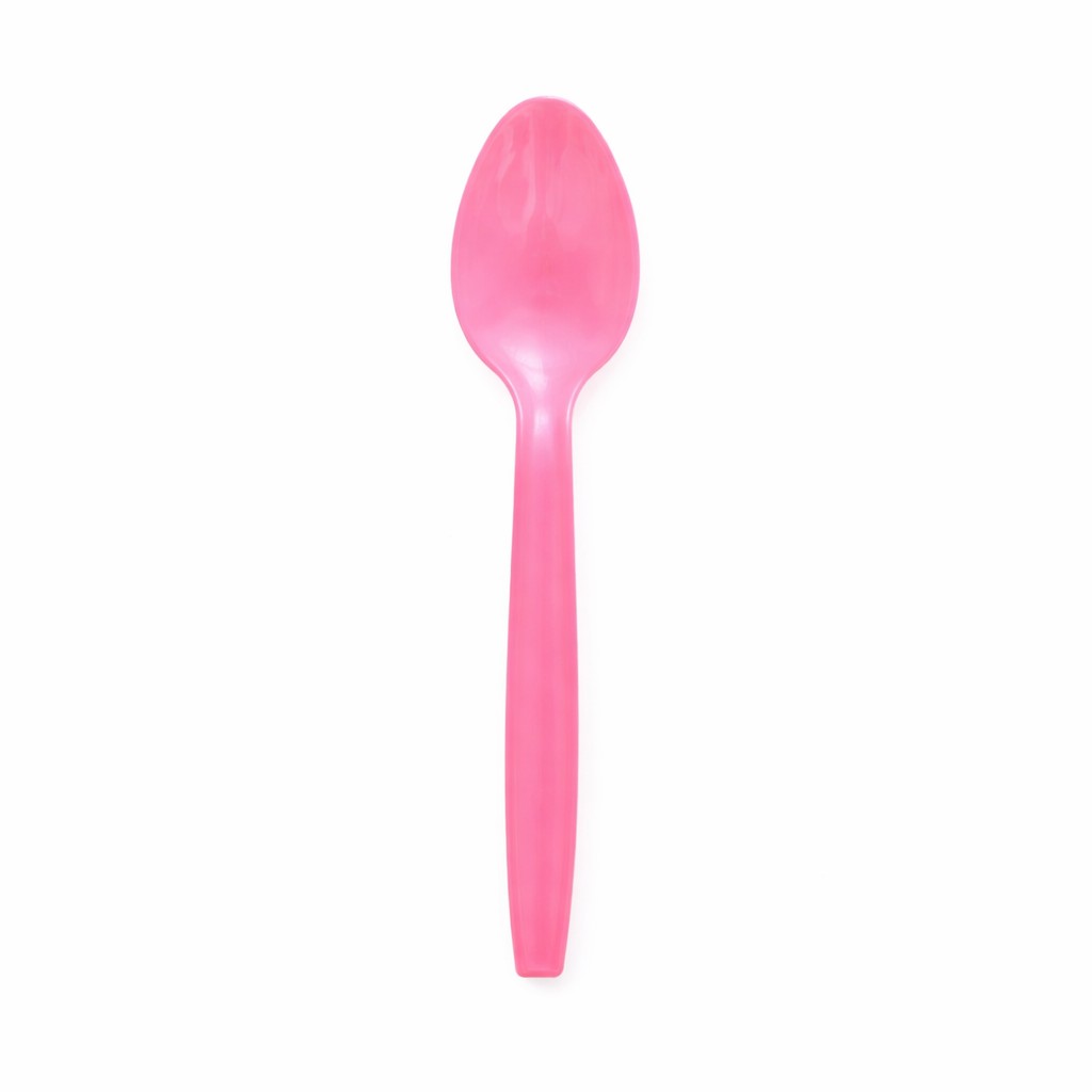 Set Linguri de Unica Folosinta, Flippy, 10 Bucati, Plastic Rezistent, 15 x 3.3 cm, Roz