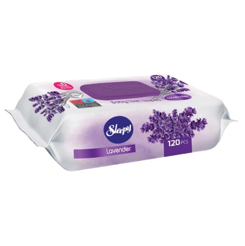 Servetele Umede, SLEEPPY, Lavanda, Set 120 Bucati