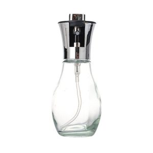 Sticla de ulei cu Pulverizator, Flippy, Sticla pentru Lichide de Bucatarie, Otet, Sos, 16.7 x 5.2 cm, Volum 200 ml, Silver