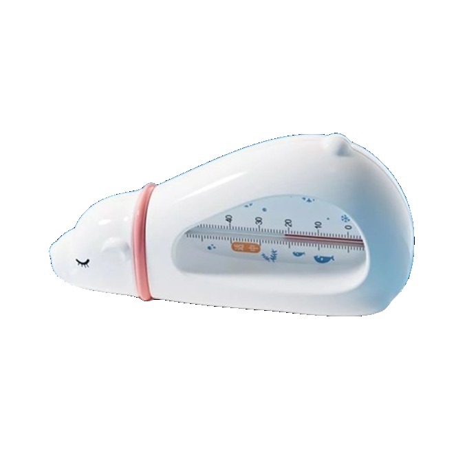 Termometru pentru Baie, Flippy, Plutitor, Rezistent la apa, Multifunctional, Model Urs Polar, 15x7.5x4 cm, Alb