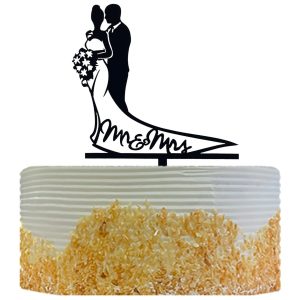 Topper Tort, Flippy, Model 1 Mr&Mrs, 17.5 x 11 cm, Negru