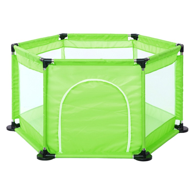 Tarc de Joaca si Siguranta pentru Copii DNT-104, Flippy, Dimensiuni 130 x 115 x 65 cm, Structura de Protectie pentru Interior, Verde deschis