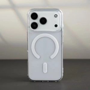Husa Telefon, Flippy, Compatibila Apple iPhone 17 Pro , MagSafe, Antisoc, din Silicon + TPU, Transparent