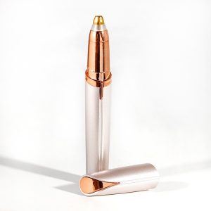 Trimmer Facial Flippy pentru Sprâncene și Păr Facial, Reîncărcabil USB, Design Compact, ABS, 1.5 x 13 cm, Sampanie