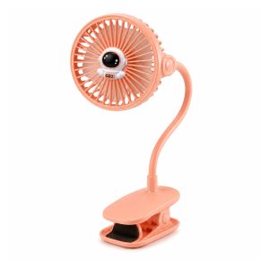 Mini Ventilator Portabil, Flippy, Model Compact si Portabil, Alimentare USB 5V, Flux de Aer Racoritor, Utilizare Usoara si Confort in Zilele Calduroase, Ideal pentru Birou, Camera, Masina, Calatorii si Vara, 34 x 11 cm, Roz