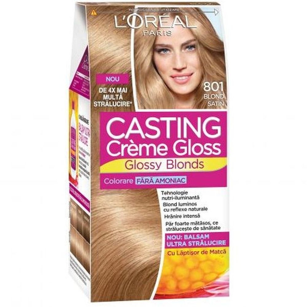 Vopsea pentru Par, Casting Creme Gloss, 801 Blond Satin