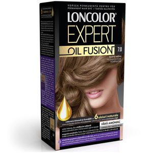 Vopsea pentru Par, Loncolor Expert Oil Fusion, 7 Blond Mediu