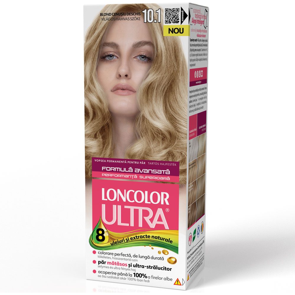 Vopsea pentru Par, Loncolor Ultra, 10/1 Blond Cenusiu Deschis