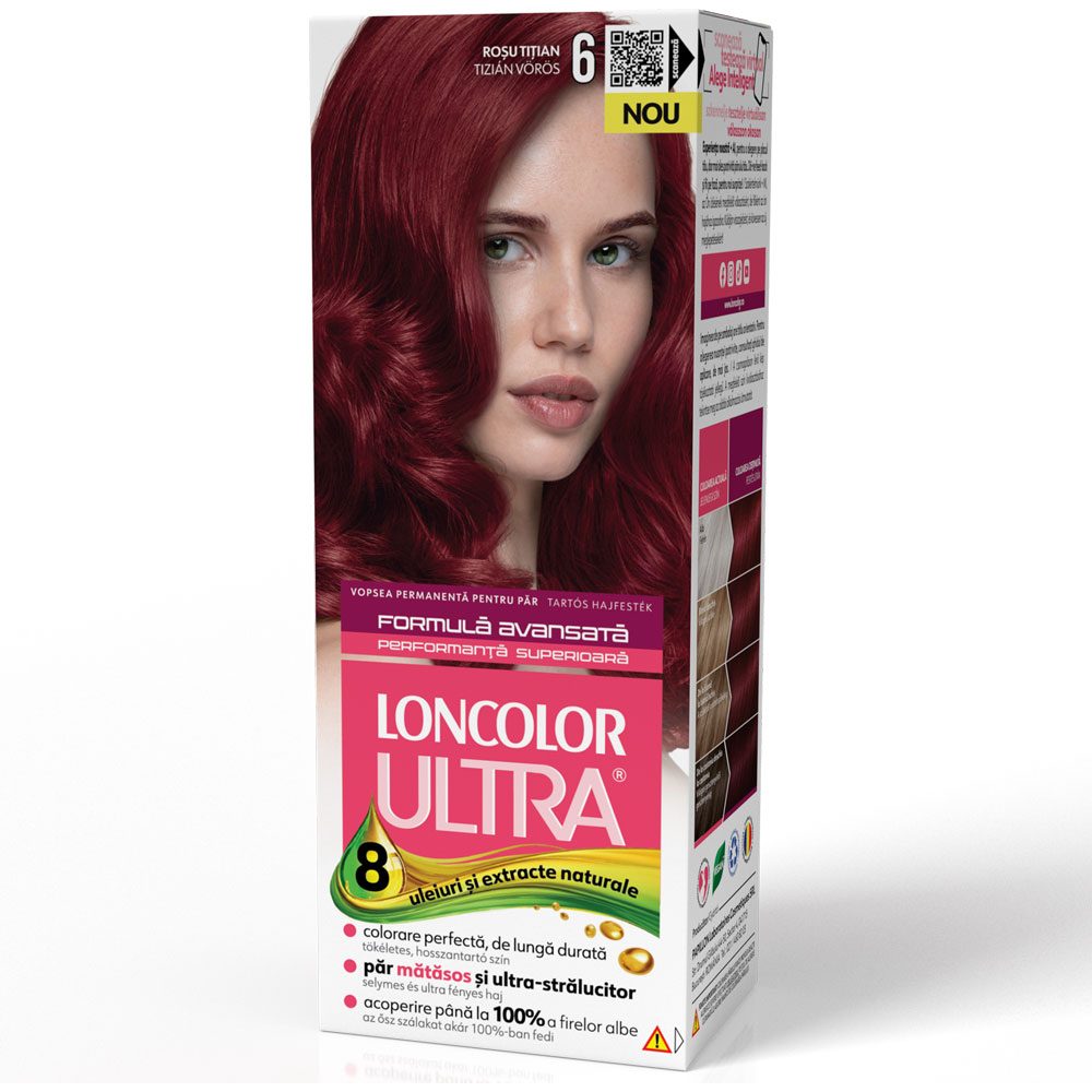 Vopsea pentru Par, Loncolor Ultra, 6 Rosu Titian