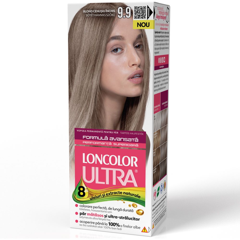Vopsea pentru Par, Loncolor Ultra, 9/9 Blond Cenusiu Inchis